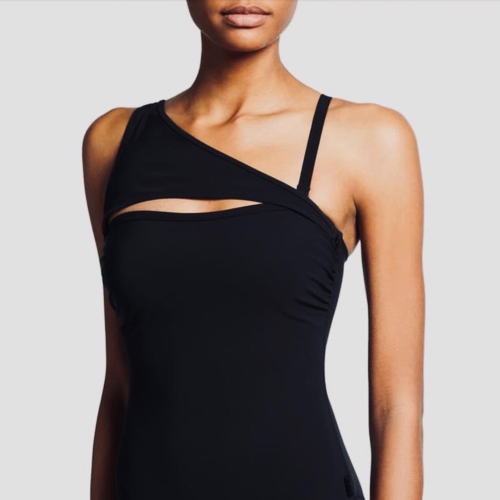Shan Lea Convertible Strapless Italian Sourced Microfiber Swimsuit NWT
